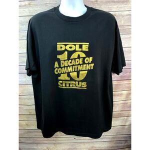 Vintage Dole Hawaii Shirt Men’s Sz XL Black Cotton Graphic Casual Short Sleeve